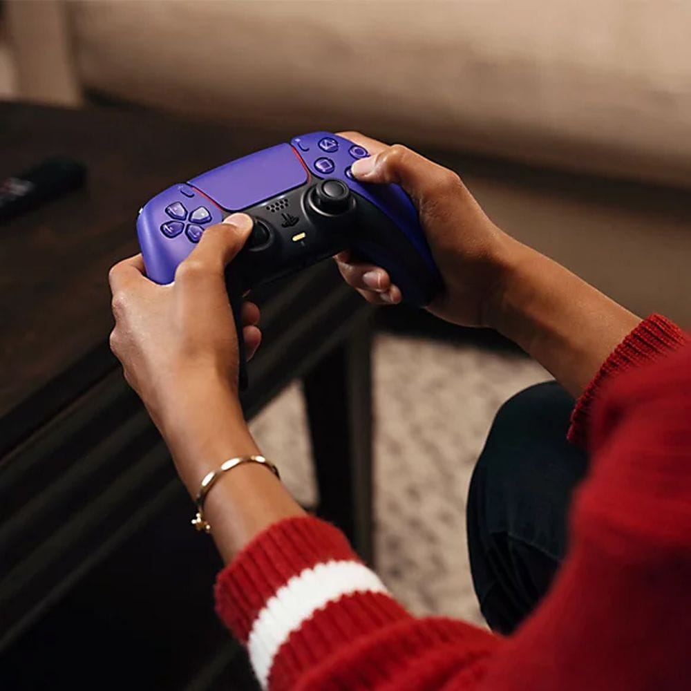 Sony PlayStation 5 DualSense Wireless Controller with Haptic Feedback, Adaptive Triggers, Built-In Microphone & Motion Sensor | Galactic Purple - 711719023081