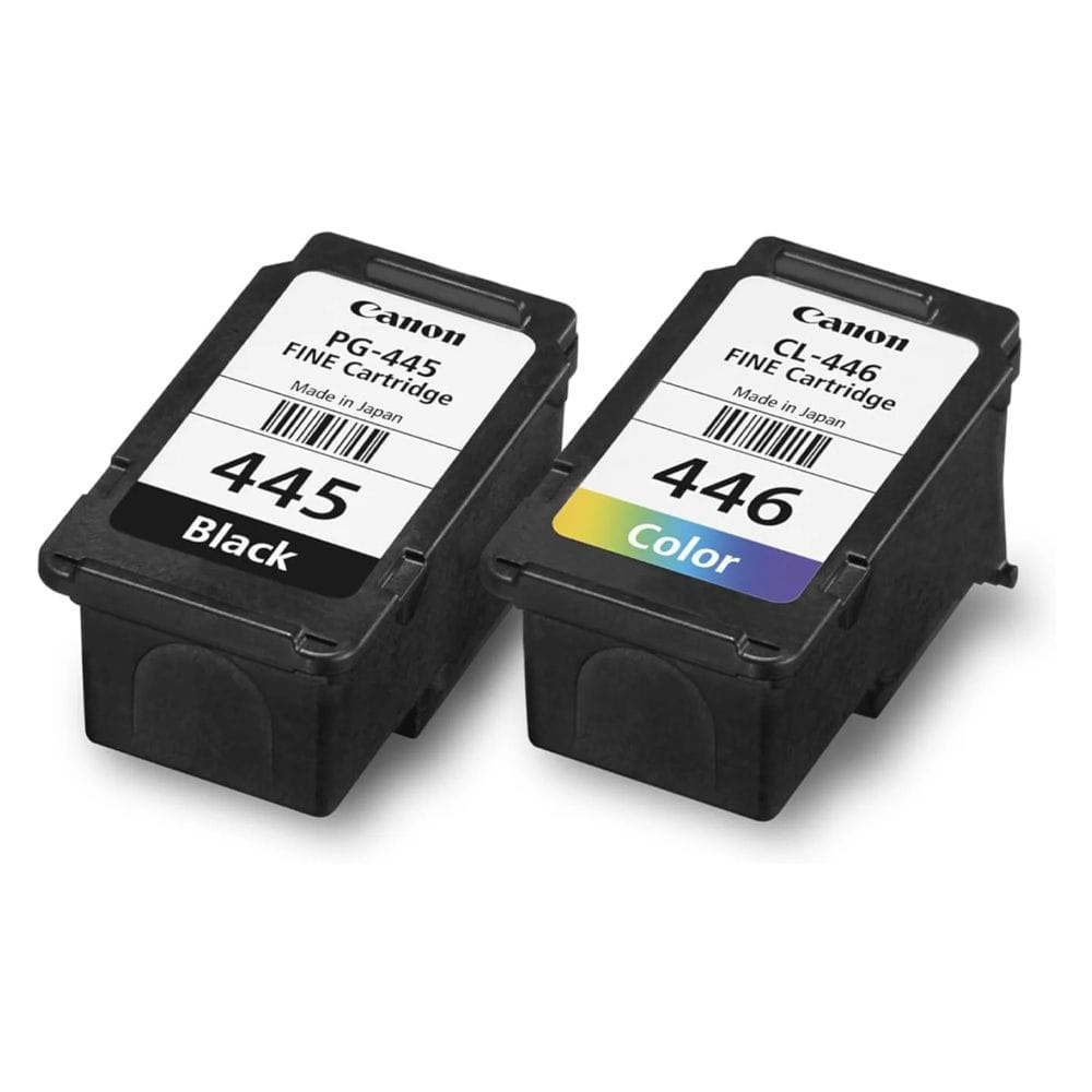 Canon PG-445 & CL-446 Ink Cartridge Combo Pack, Genuine Canon Black & Color Ink, High-Quality Printing, Sharp Text & PIXMA Printer Compatibility | Black/Color - 8714574605555