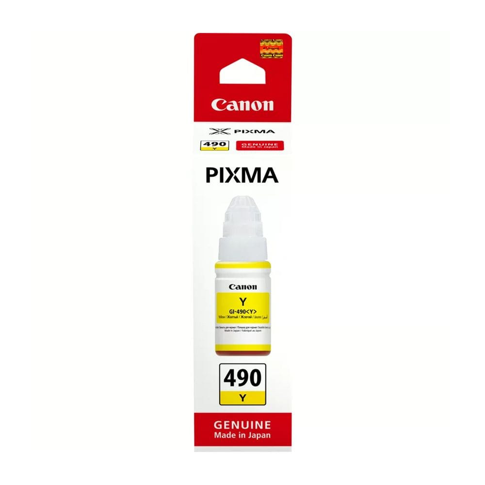 Canon GI-490 Yellow Ink Bottle, Genuine Canon Ink, High Yield 7000 Pages, Refillable Ink Tank System & PIXMA G Series Compatibility | Yellow - 4549292041781