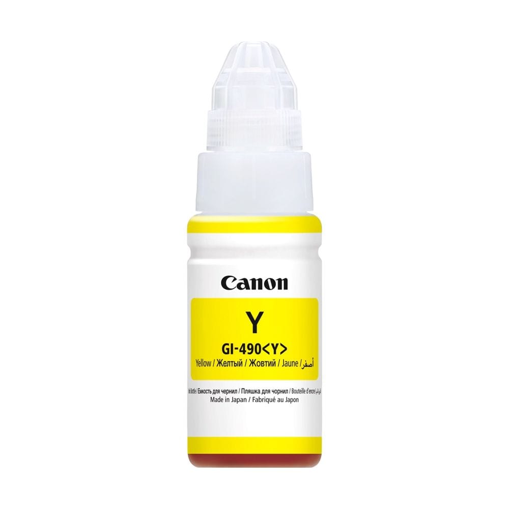 Canon GI-490 Yellow Ink Bottle, Genuine Canon Ink, High Yield 7000 Pages, Refillable Ink Tank System & PIXMA G Series Compatibility | Yellow - 4549292041781