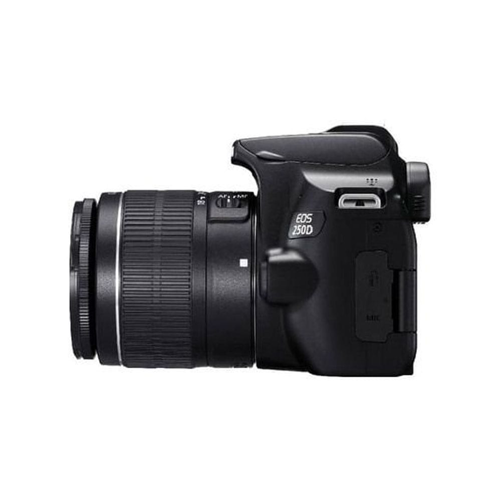 Canon EOS 250D DSLR Camera Double Lens Kit, 24.1MP APS-C Sensor, DIGIC 8 Processor, 4K Video, 18-55mm & 75-300mm Lenses, Dual Pixel CMOS AF | Black - 8714574661551