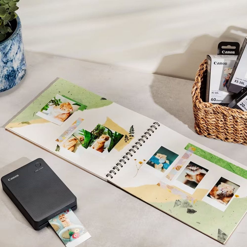 Canon SELPHY QX20 Portable Photo Printer, Wi-Fi Connectivity, Dye-Sublimation Printing, Smartphone Photo Printing & Borderless Photos | Grey - 4549292238440