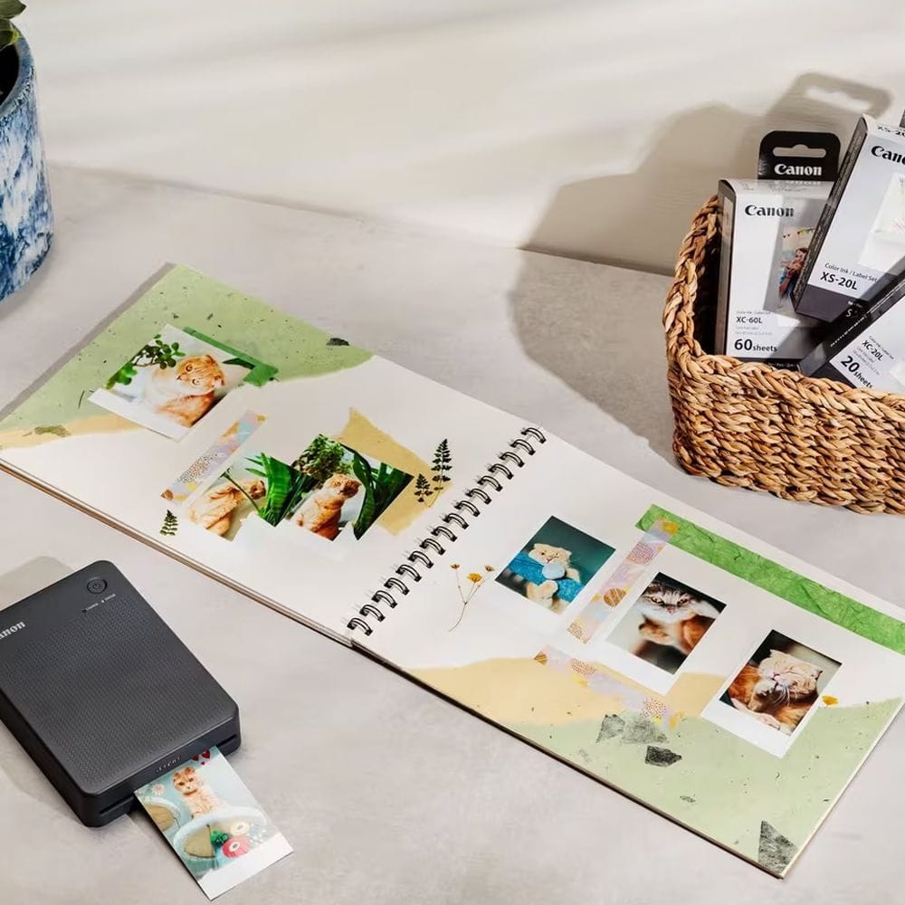 Canon SELPHY QX20 Portable Photo Printer, Wi-Fi Connectivity, Dye-Sublimation Printing, Smartphone Photo Printing & Square Photo Format | White - 4549292238457