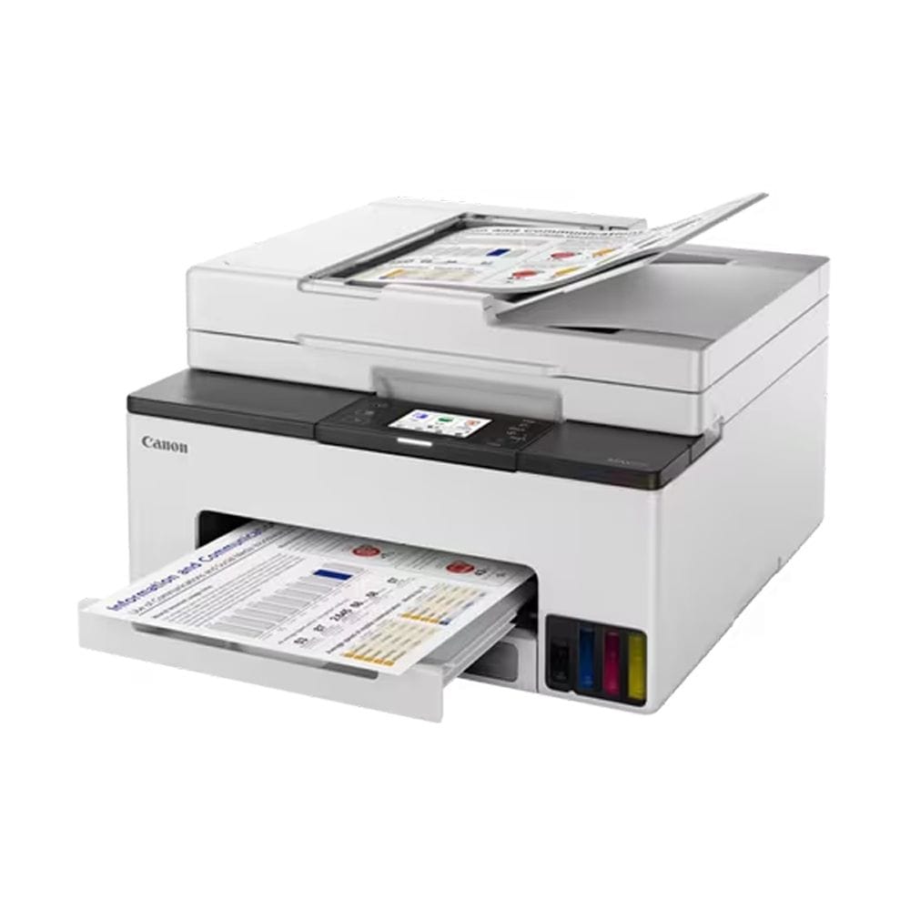 Canon MAXIFY GX2040 Ink Tank Printer, Print Scan Copy Fax, MegaTank Refillable System, Wi-Fi Connectivity & Auto Document Feeder | White - 4549292219739