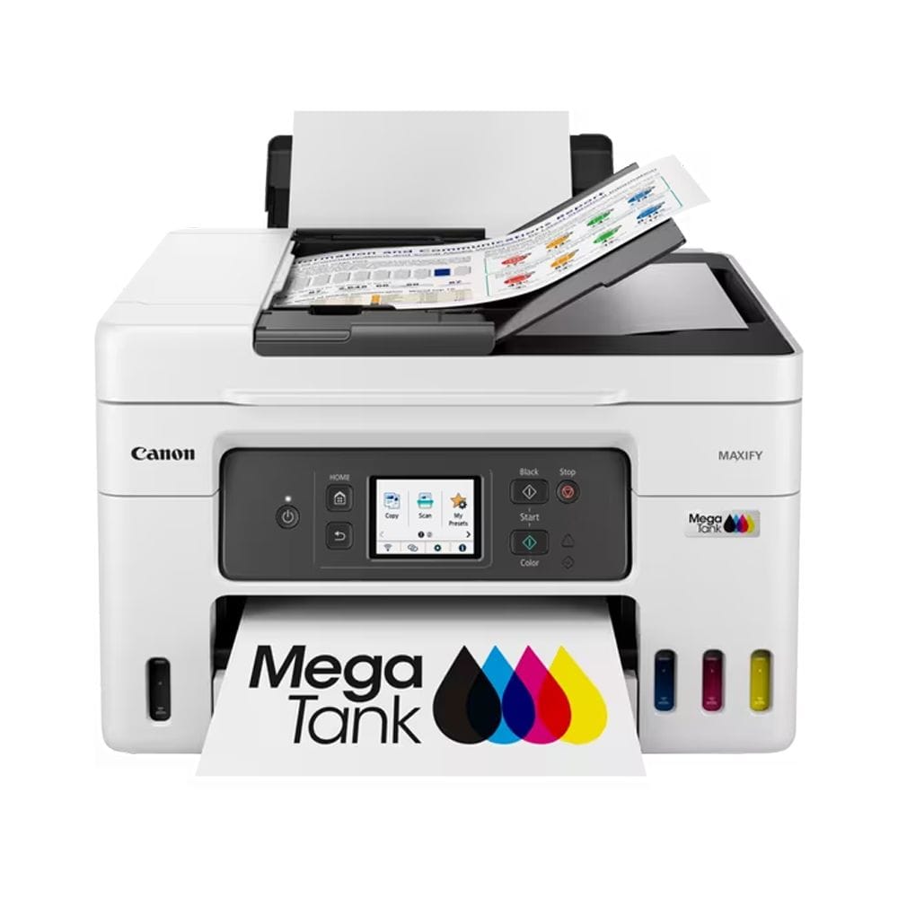 Canon MAXIFY GX4040 Ink Tank All-in-One Printer, Print Scan Copy Fax, Wi-Fi Connectivity, Automatic Document Feeder & MegaTank Refillable System | White - 4549292204285