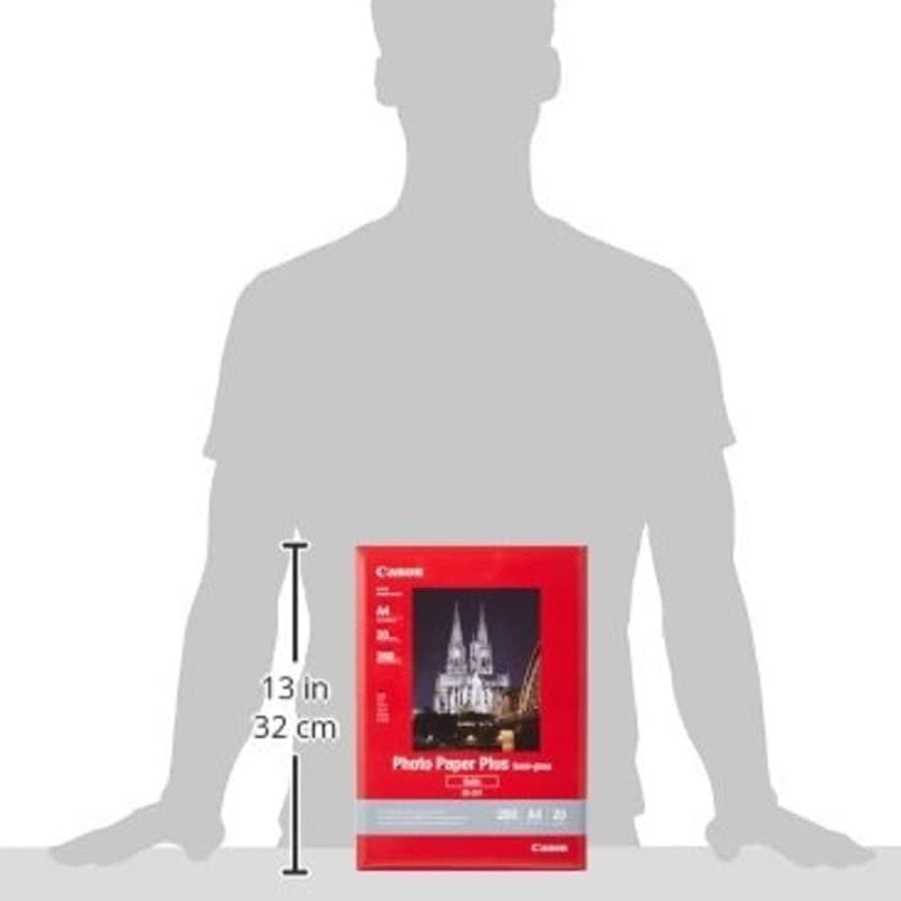 ورق الصور كانون Photo Paper Plus Semi-Gloss SG-201 مقاس A4، 20 ورقة، ورق صور فاخر 260 جم/م²، لمسة شبه لامعة ومتوافق مع الطابعات النافثة للحبر | أبيض - 4960999405377