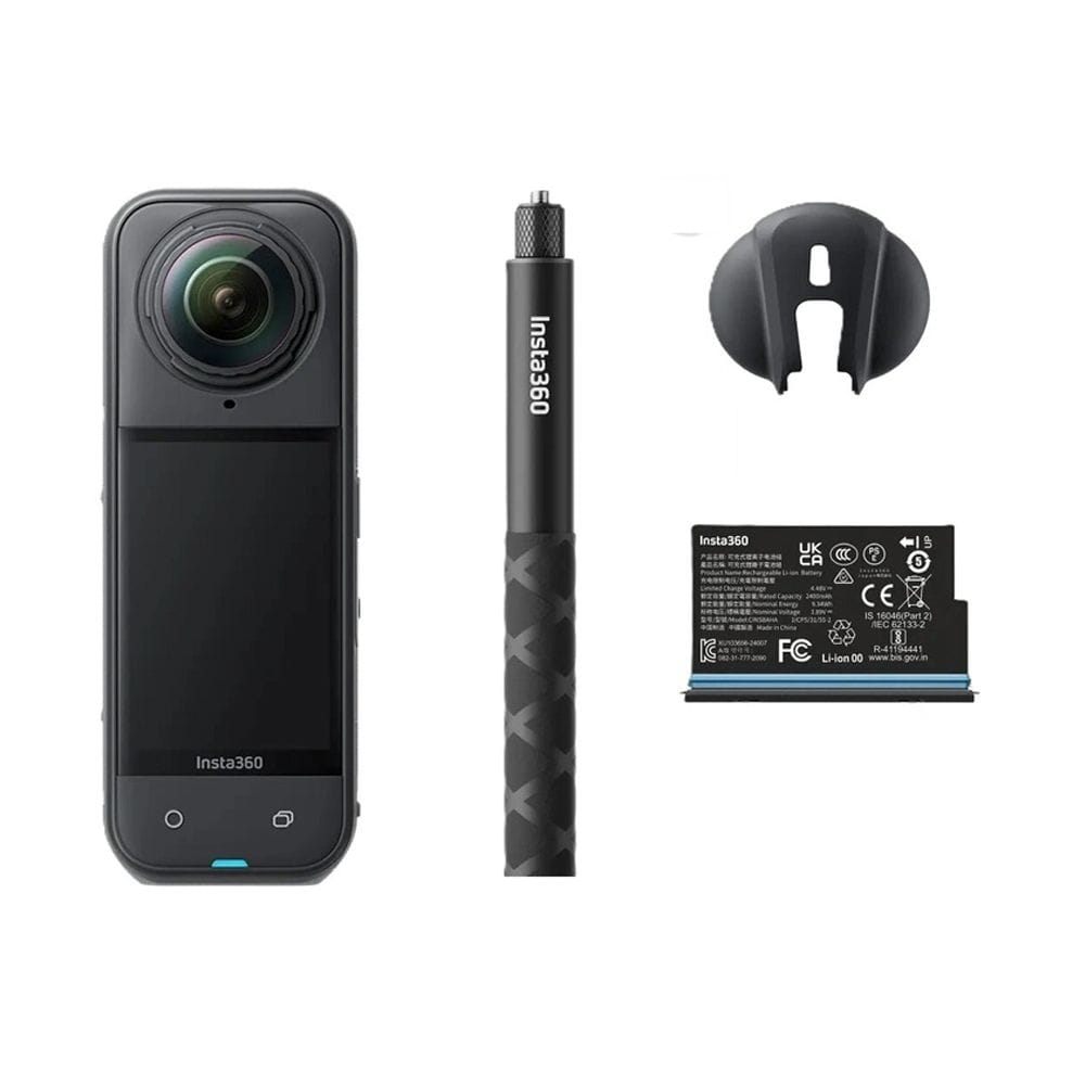 Insta360 X5 Starter Bundle 360 Action Camera, 8K 360° Video, 72MP Photos, Dual 1/1.28-Inch Sensors, Flow State Stabilization | Black - 6977644764008
