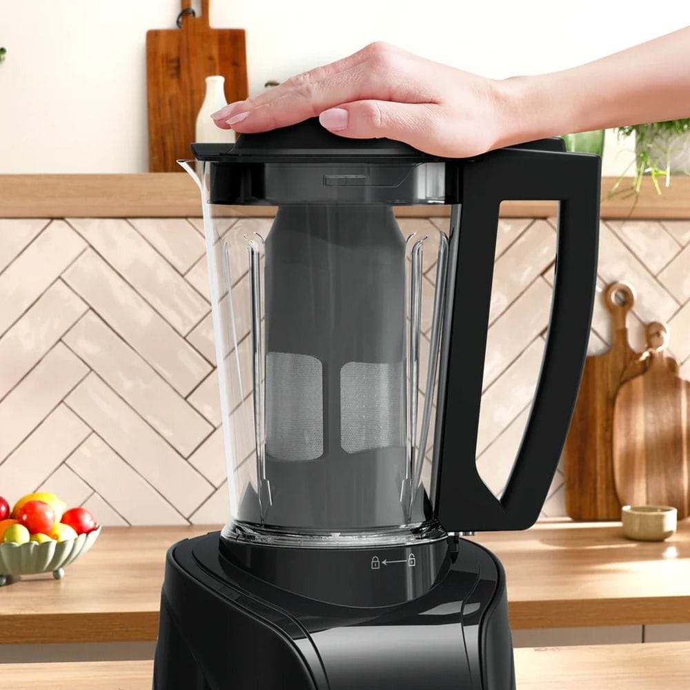 Moulinex 3 In 1 GringMax Indian Mixer Grinder, 1200W Max Locked Power Motor, 3 Speed Settings - Black - LM701827
