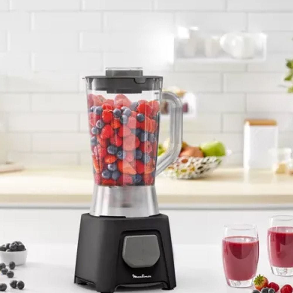 Moulinex Blendeo Blender 450W, 1.5L Capacity, Zelkrom Blades, 220-240V, 50/60Hz - Black - LM2B2828