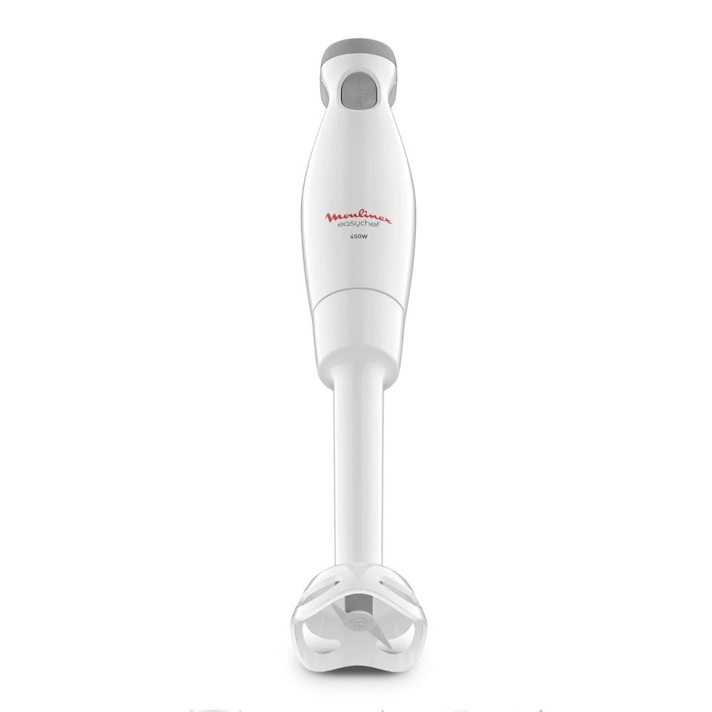 Moulinex Easychef Plastic Foot Hand Blender 450W, 800ml Capacity, 2 Speeds Settings, Ergonomic Handle With Textured Grip - White - DD45A127