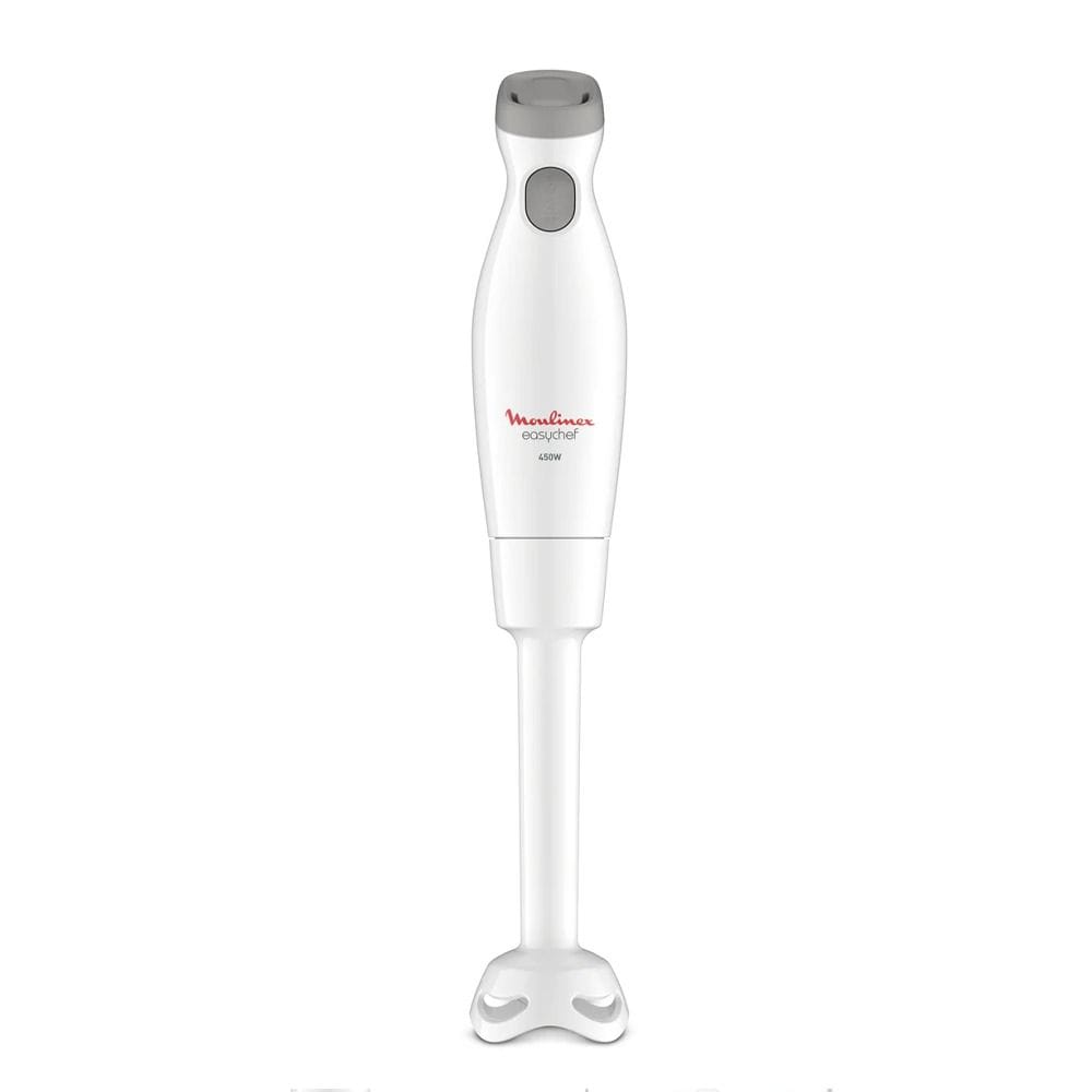 Moulinex Easychef Plastic Foot Hand Blender 450W, 800ml Capacity, 2 Speeds Settings, Ergonomic Handle With Textured Grip - White - DD45A127