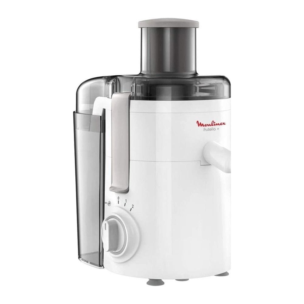 Moulinex Frutelia + Juice Extractor 350W, 950ml Pulp Container Capacity, 2 Speed + Pulse Function, Locking System - White - JU370127