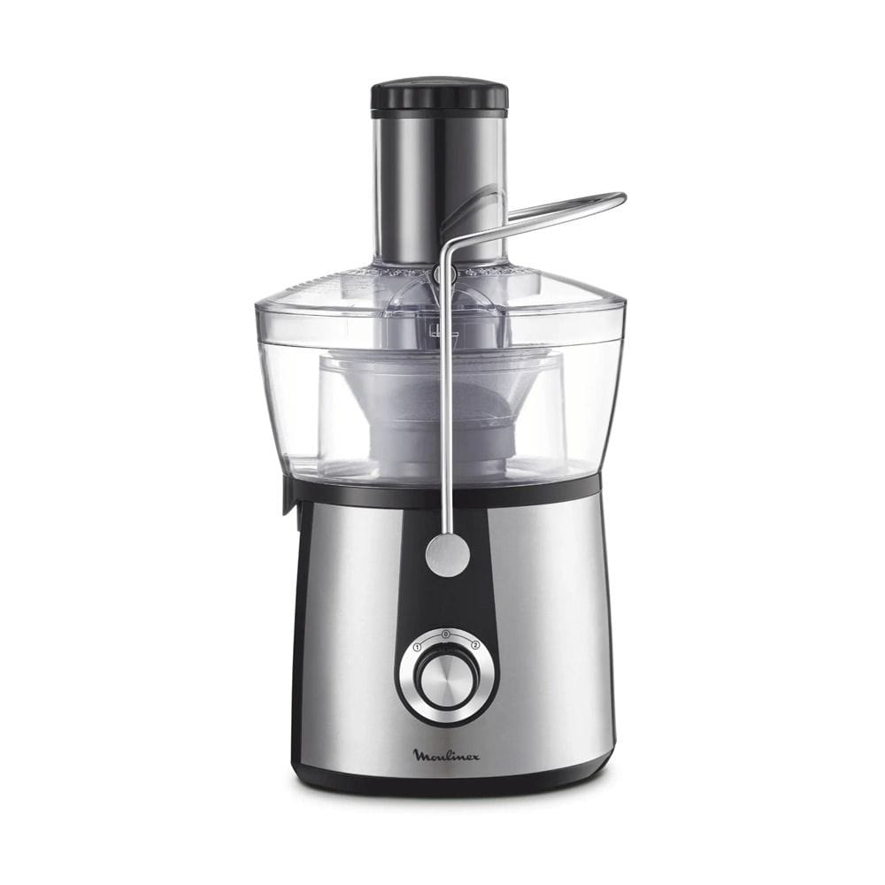 Moulinex Juice Express Juice Extractor 800W, 2L Capacity, Large Feeding Tube, Dual Speed - Silver - JU550D27