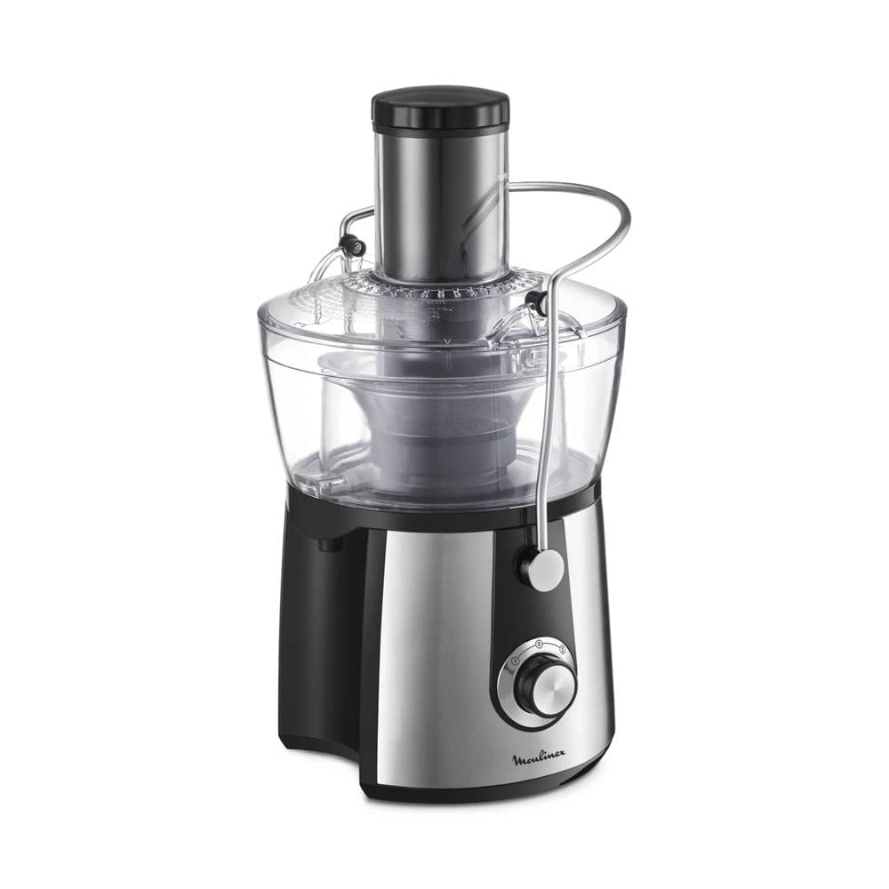 Moulinex Juice Express Juice Extractor 800W, 2L Capacity, Large Feeding Tube, Dual Speed - Silver - JU550D27