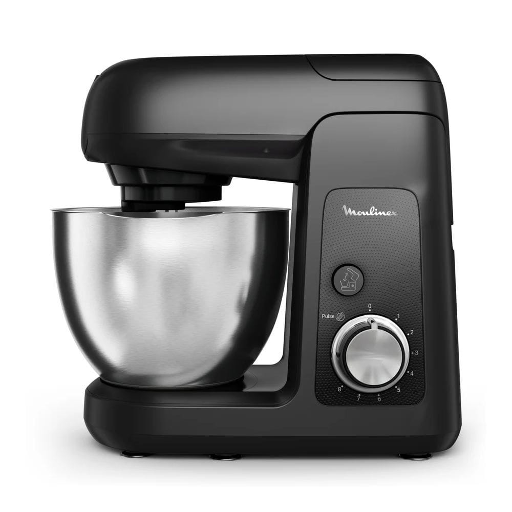 Moulinex Bake Partner Kitchen Machine 1100W 4.6L, Versatile Speed Settings, Powerful Motor, Spacious Mixing Bowl - Black - QA525827