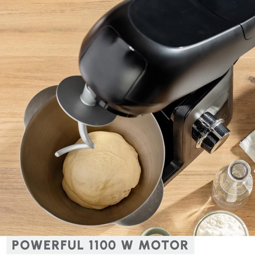 Moulinex Bake Partner Kitchen Machine 1100W 4.6L, Versatile Speed Settings, Powerful Motor, Spacious Mixing Bowl - Black - QA525827