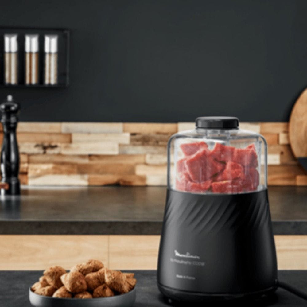 Moulinex La Moulinette Eco 4 In 1 Chopper 1000W, 500ml Capacity, Removable Knife, Eco-Design Chopper, Powerful Motor, Easy To Use - Black - DP712827
