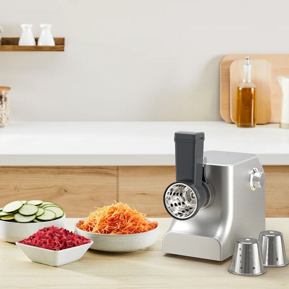 Moulinex HV10 Meat Mincer 2200W, Capacity 5.5Kg, Stainless Steel Body, 3 Mincing Grids, 8 Attachments, Powerful Motor - Silver - ME858DM0
