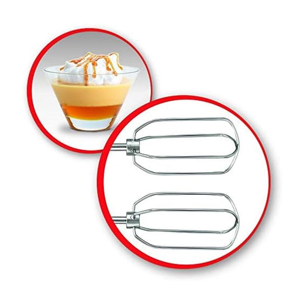 Moulinex Hand Mixer 300W, 5 Speed Settings And Turbo Function, Effortless And Hand-free Preparations, Great Whisking Results - White - HM311127