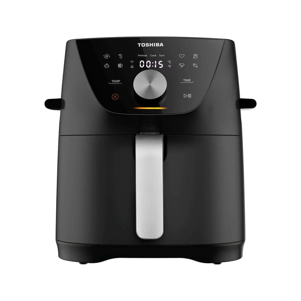 Toshiba Menu-IQ Air Fryer 5.2L, Powerful 1600W Performance, Rapid Air Circulation Technology, 50–60Hz Frequency Support - Black - AF-52CPIURME(H)