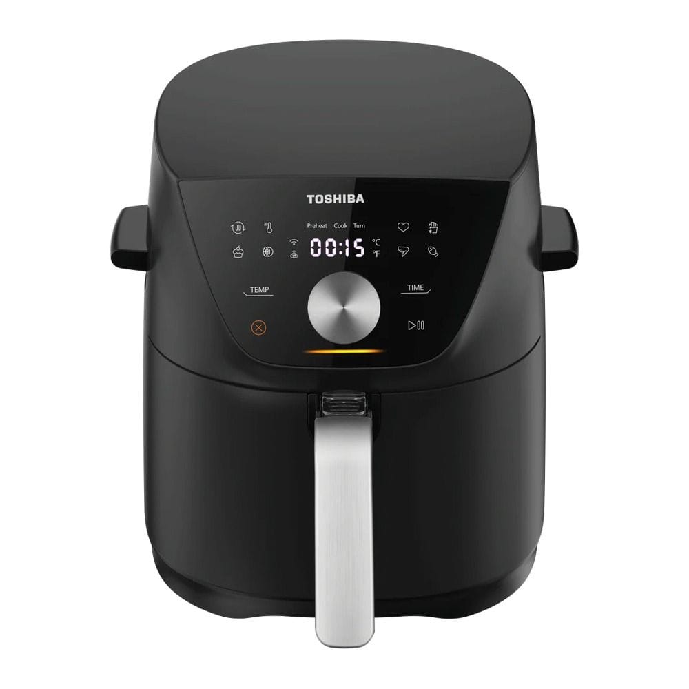 Toshiba Menu-IQ Air Fryer 5.2L, Powerful 1600W Performance, Rapid Air Circulation Technology, 50–60Hz Frequency Support - Black - AF-52CPIURME(H)
