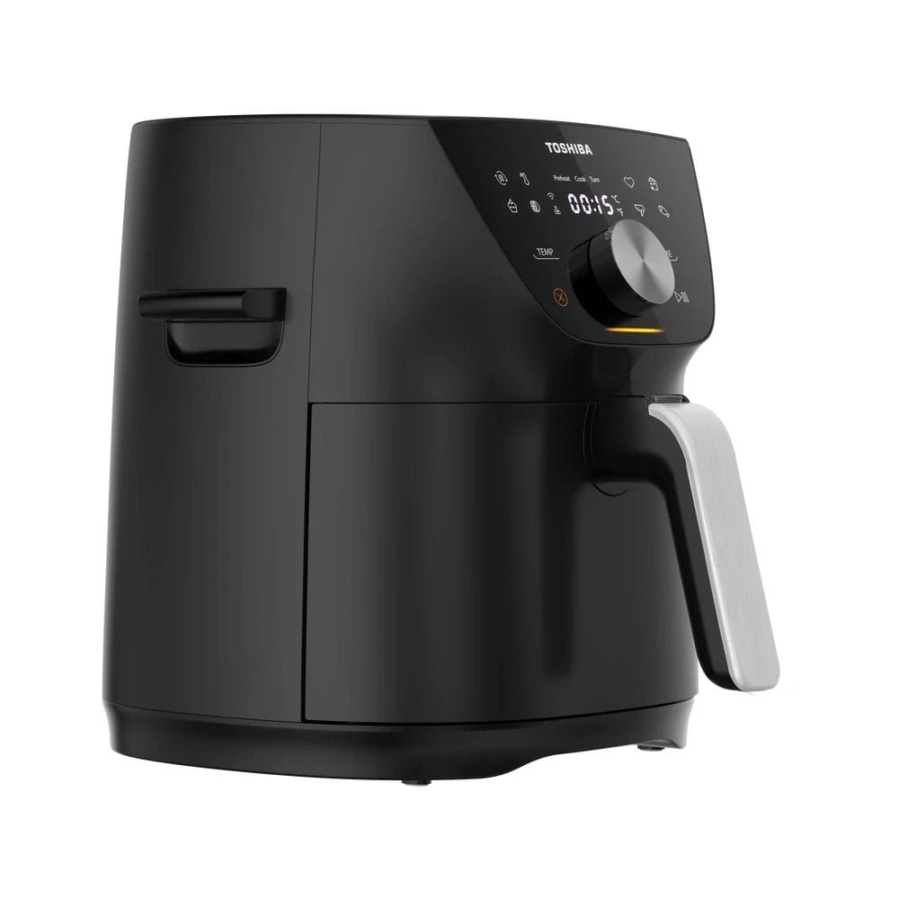 Toshiba Menu-IQ Air Fryer 5.2L, Powerful 1600W Performance, Rapid Air Circulation Technology, 50–60Hz Frequency Support - Black - AF-52CPIURME(H)