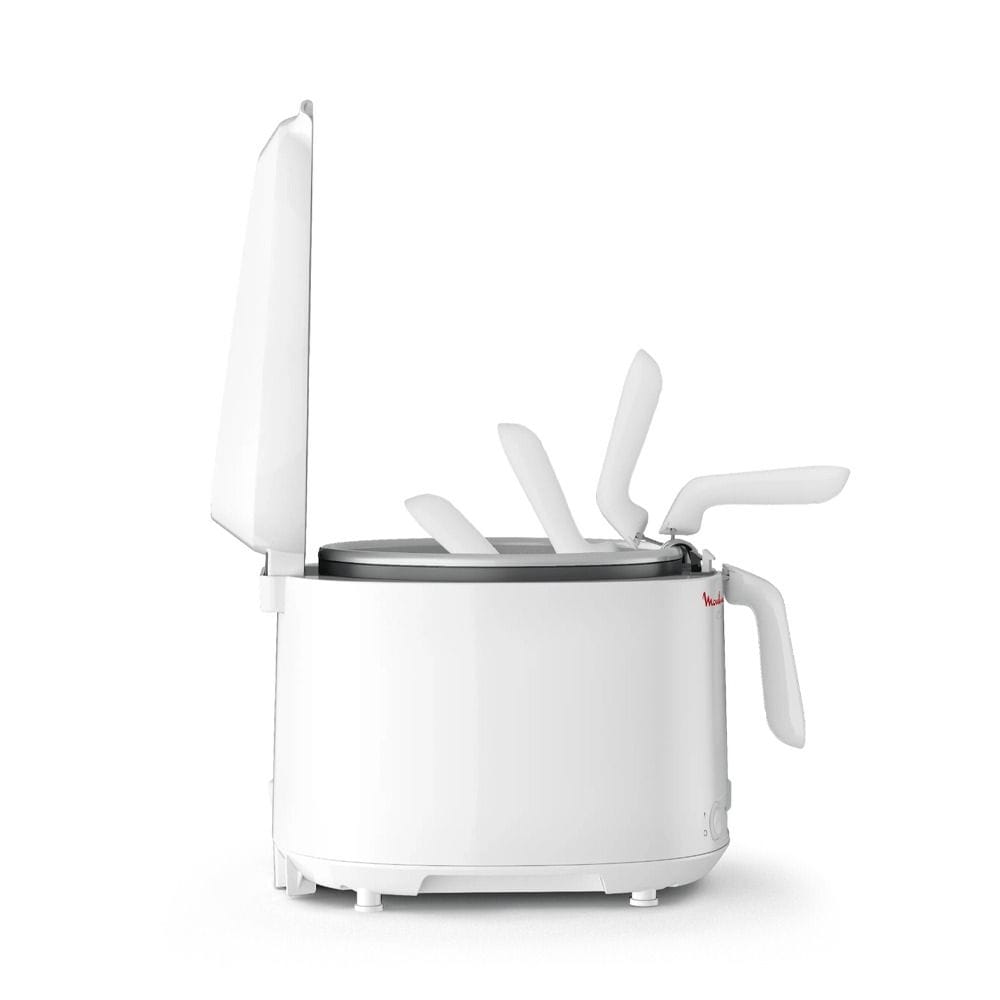 Moulinex Uno Deep Fryer 1.8L, Powerful 1470W Heating Performance, Large Viewing Window For Easy Monitoring, Up to 1kg Food Capacity - White - AF203127
