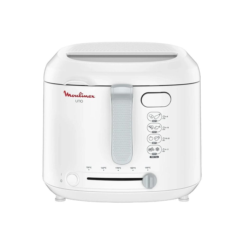Moulinex Uno Deep Fryer 1.8L, Powerful 1470W Heating Performance, Large Viewing Window For Easy Monitoring, Up to 1kg Food Capacity - White - AF203127