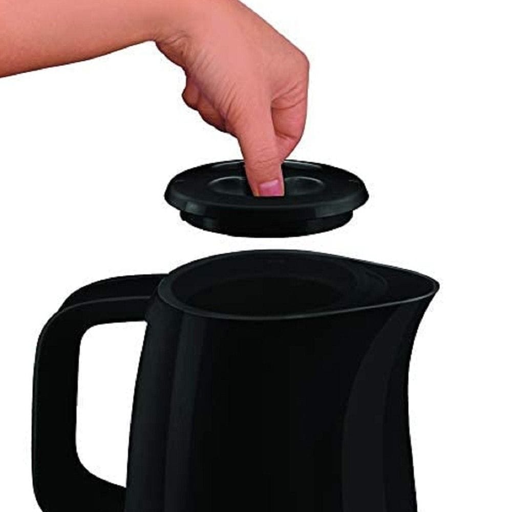 Moulinex Uno Kettle 2400W, Capacity 1.5L, Concealed Heating Element, Removable Lid, 360° Rotational Base, Sleek Compact Design - Black - BY150827