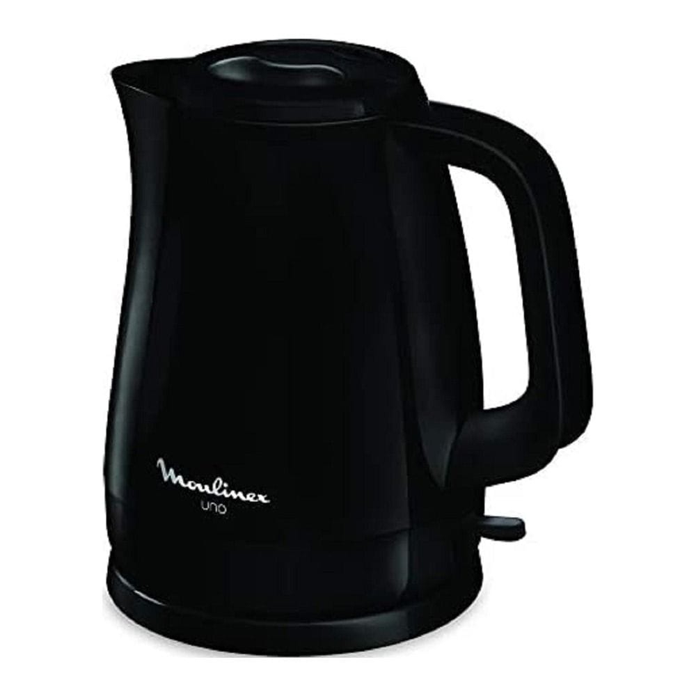 Moulinex Uno Kettle 2400W, Capacity 1.5L, Concealed Heating Element, Removable Lid, 360° Rotational Base, Sleek Compact Design - Black - BY150827