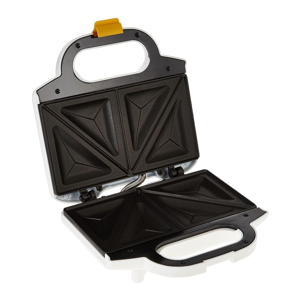 Moulinex Ultracompact Sandwich Maker 700W, Preheating Indicator, Fixed Non Stick Coated Plates, Lights Indicator - White - SM154042