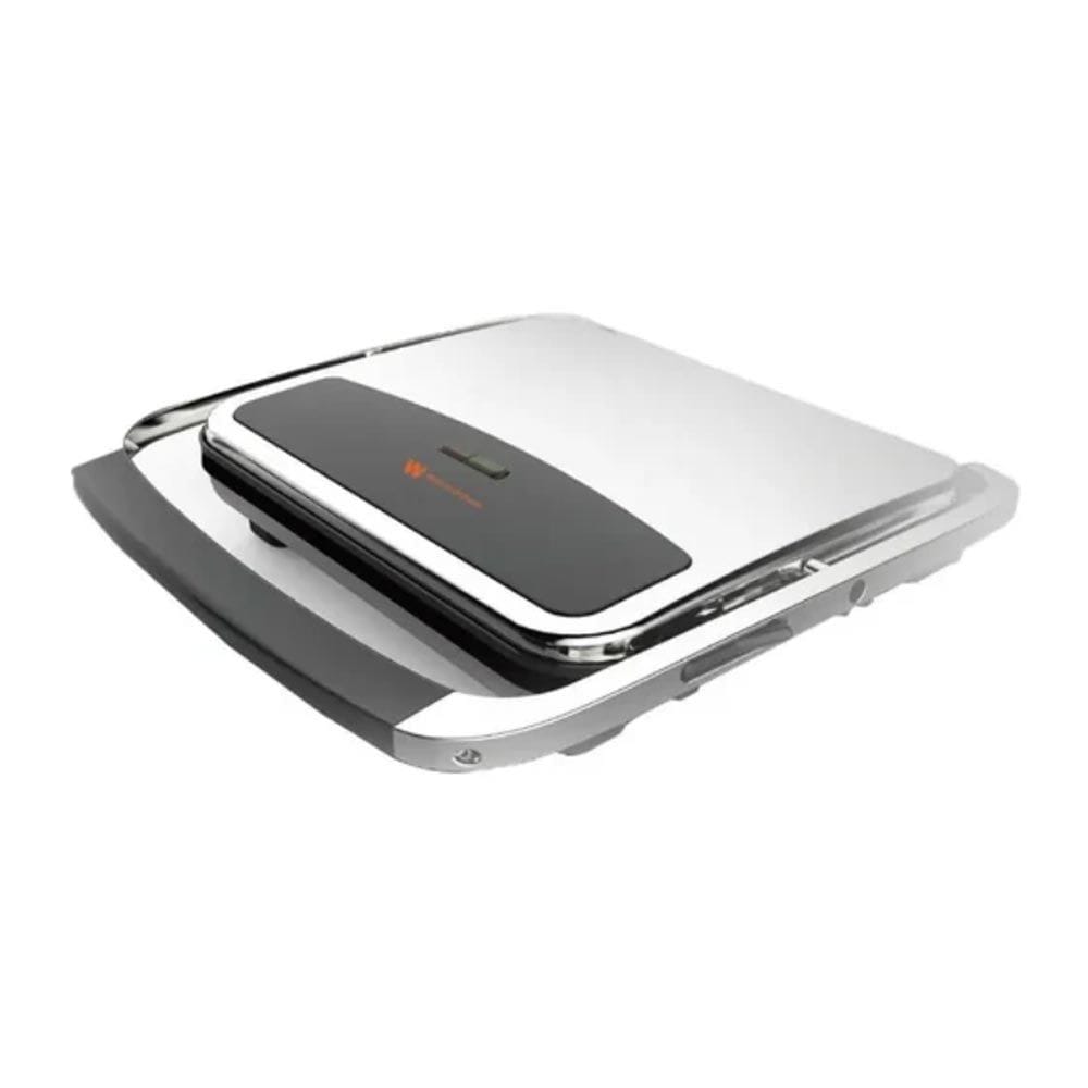 White-Westinghouse Healthy Contact Grill 2000W, Heavy-Duty Build Quality, Adjustable Temperature Control, Large Grill Surface Provides - Silver - GC1700-CB