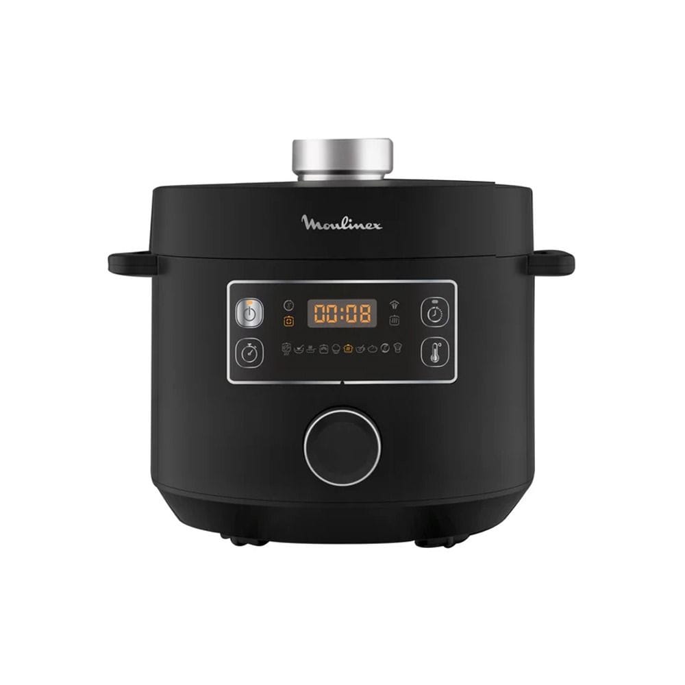 Moulinex Turbo Cuisine Fast Electric Pressure Cooker 5L, 10 Automatic Cooking Programs, Monitor Free Cooking - Black - CE753827