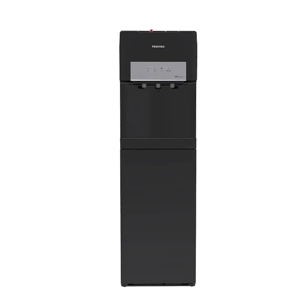 Toshiba Bottom Load Water Dispenser 2.5L, Hot Cold Ambient Temperature, Floor Standing, 3 Taps Push Buttons - Black - RWF-W2035UVBG(K)