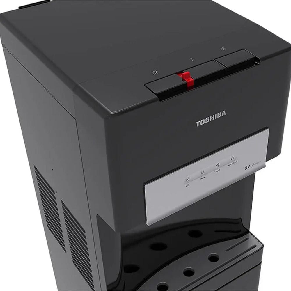 Toshiba Bottom Load Water Dispenser 2.5L, Hot Cold Ambient Temperature, Floor Standing, 3 Taps Push Buttons - Black - RWF-W2035UVBG(K)
