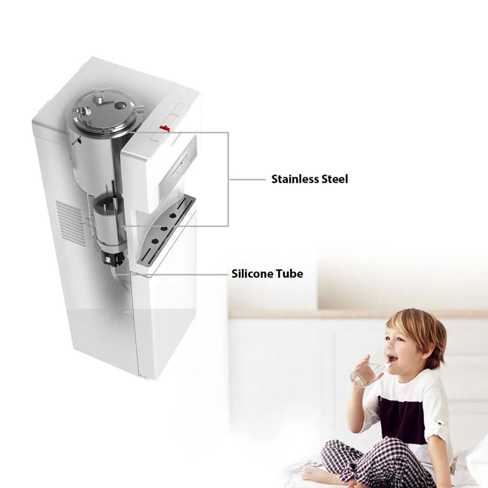 Toshiba Bottom Load Water Dispenser 2.5L, Hot Cold Ambient Temperature, Floor Standing, 3 Taps Push Buttons - Black - RWF-W2035UVBG(K)