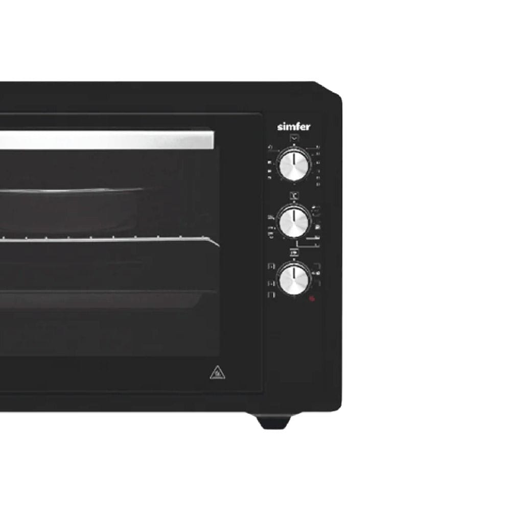 Simfer Oven Multi Cooker 50L, 360° Degree Rotary, Metal Control Panel, Manual Steam Support, Rotatable Motor, Mechanic Timer - Black - SM5005MTR
