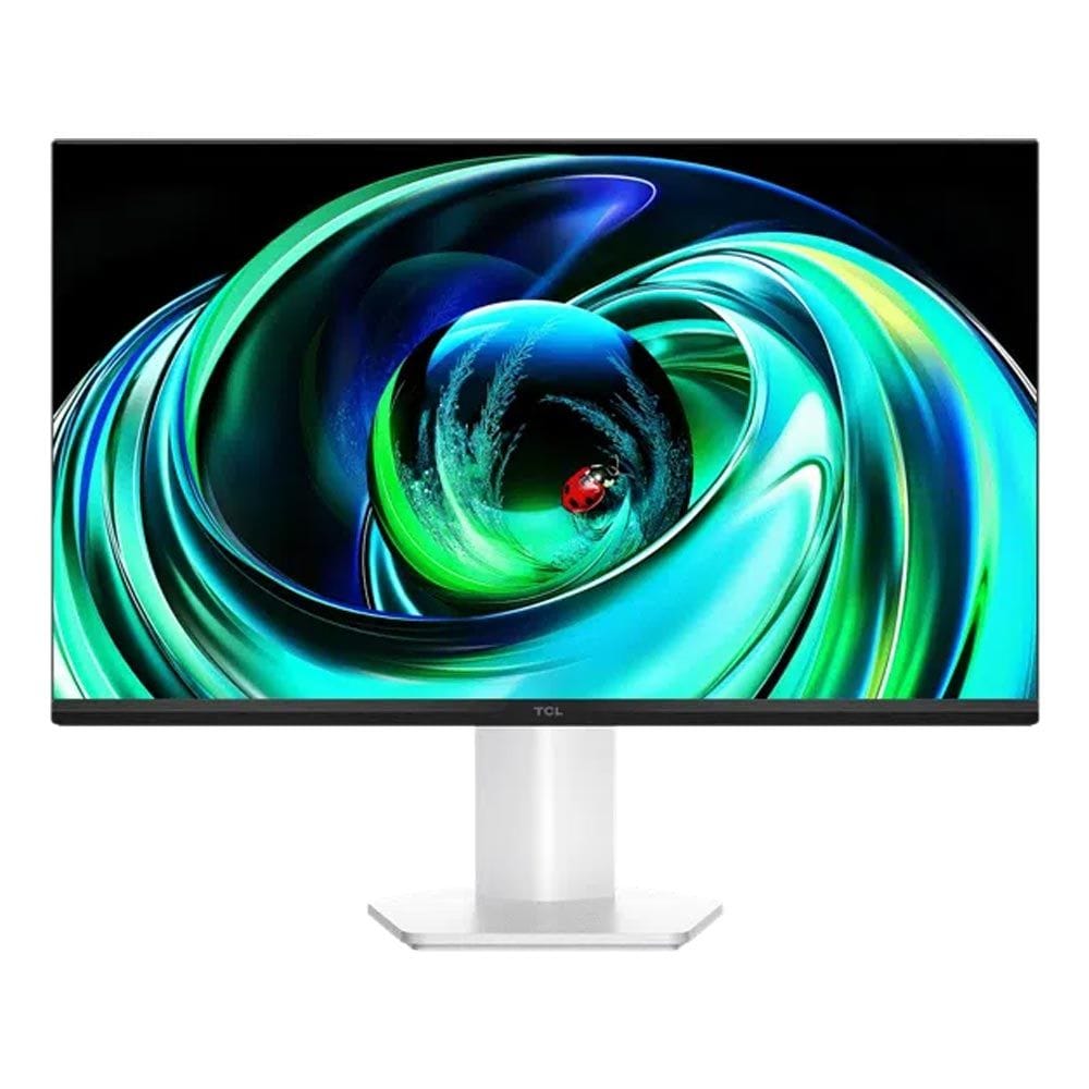 شاشة TCL Mini LED مقاس 24 بوصة، 100 هرتز، سطوع 450 شمعة، تغطية ألوان 92% DCI-P3 - أبيض - 24G54