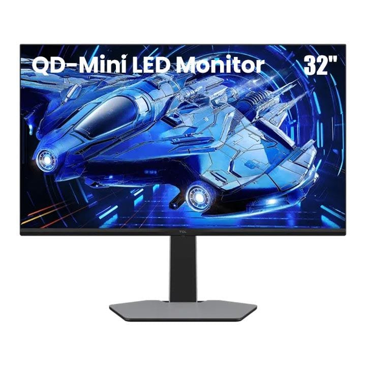 شاشة TCL QD Mini LED مقاس 32 بوصة، 180 هرتز، تغطية ألوان 96% DCI-P3 - أسود - 32G64