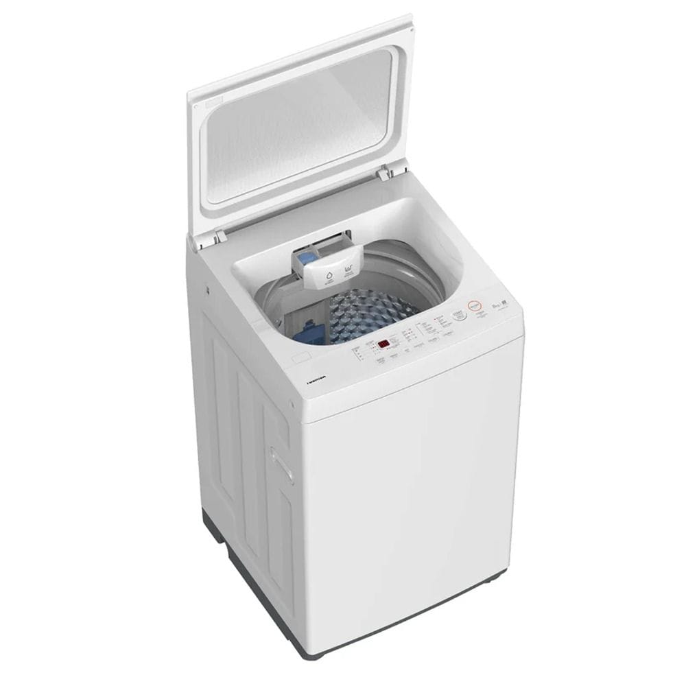 Toshiba Top Load Washing Machine 400W 8Kg, High-Speed Water Flow, Fuzzy Function, Tempered Glass Door - White - AW-M901BUPB(WW)