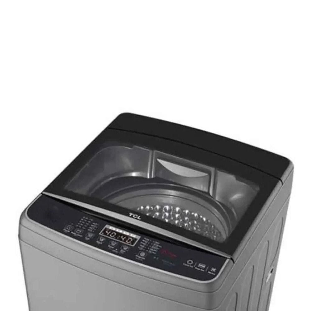 TCL Top Load Washer 18Kg, Direct Drive Inverter Motor, Auto-Balance System, Drum Clean Function - Gray - F318TLG