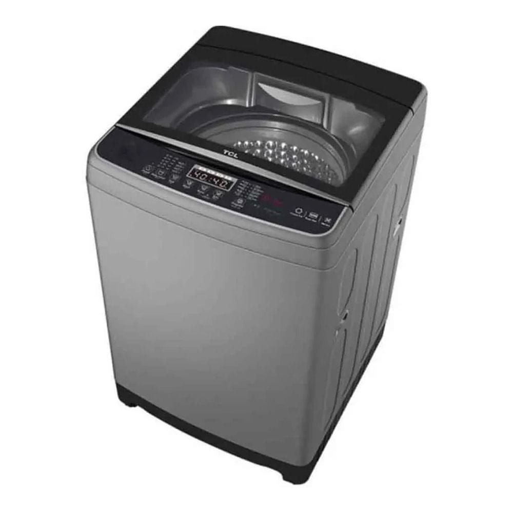 TCL Top Load Washer 18Kg, Direct Drive Inverter Motor, Auto-Balance System, Drum Clean Function - Gray - F318TLG