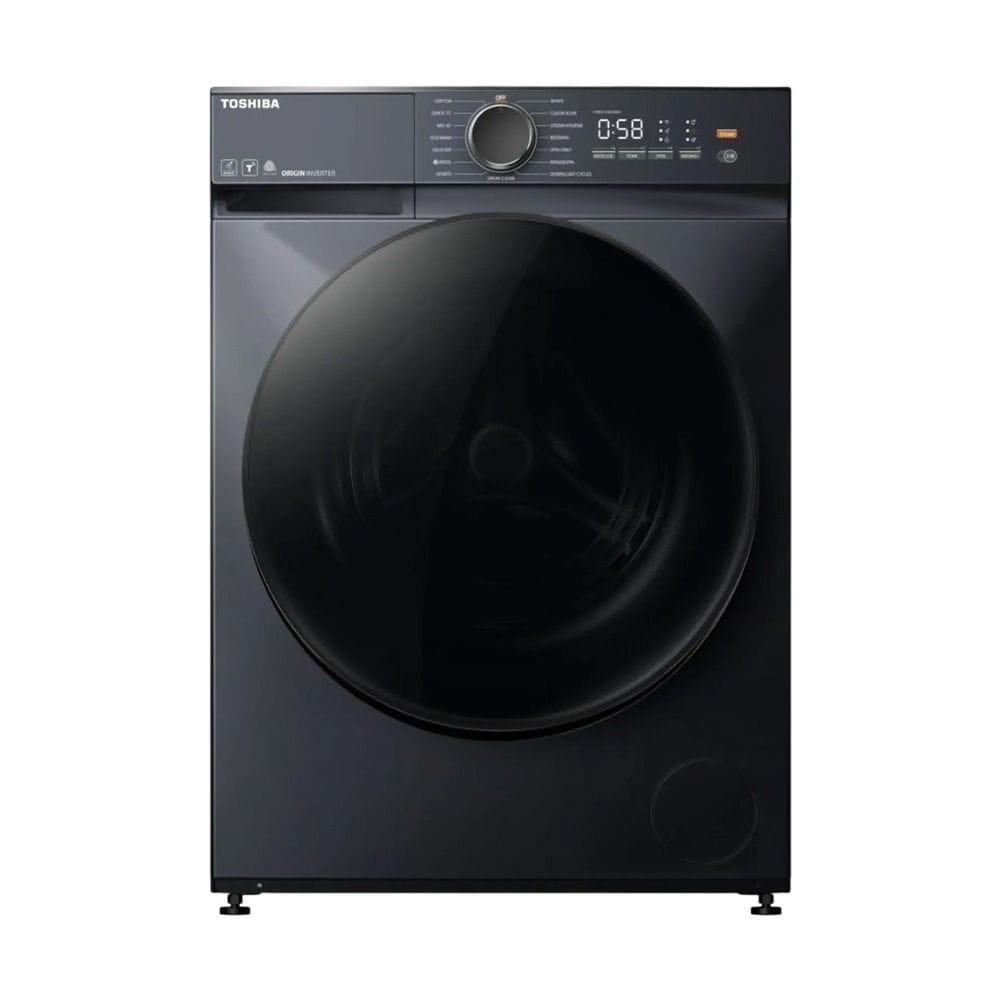 Toshiba Front Load Washer 9Kg, High Spin Performance, Versatile Wash Programs, Deep Cleaning via Nano Bubbles - Gray - TW-T21BU100UWB(MG)