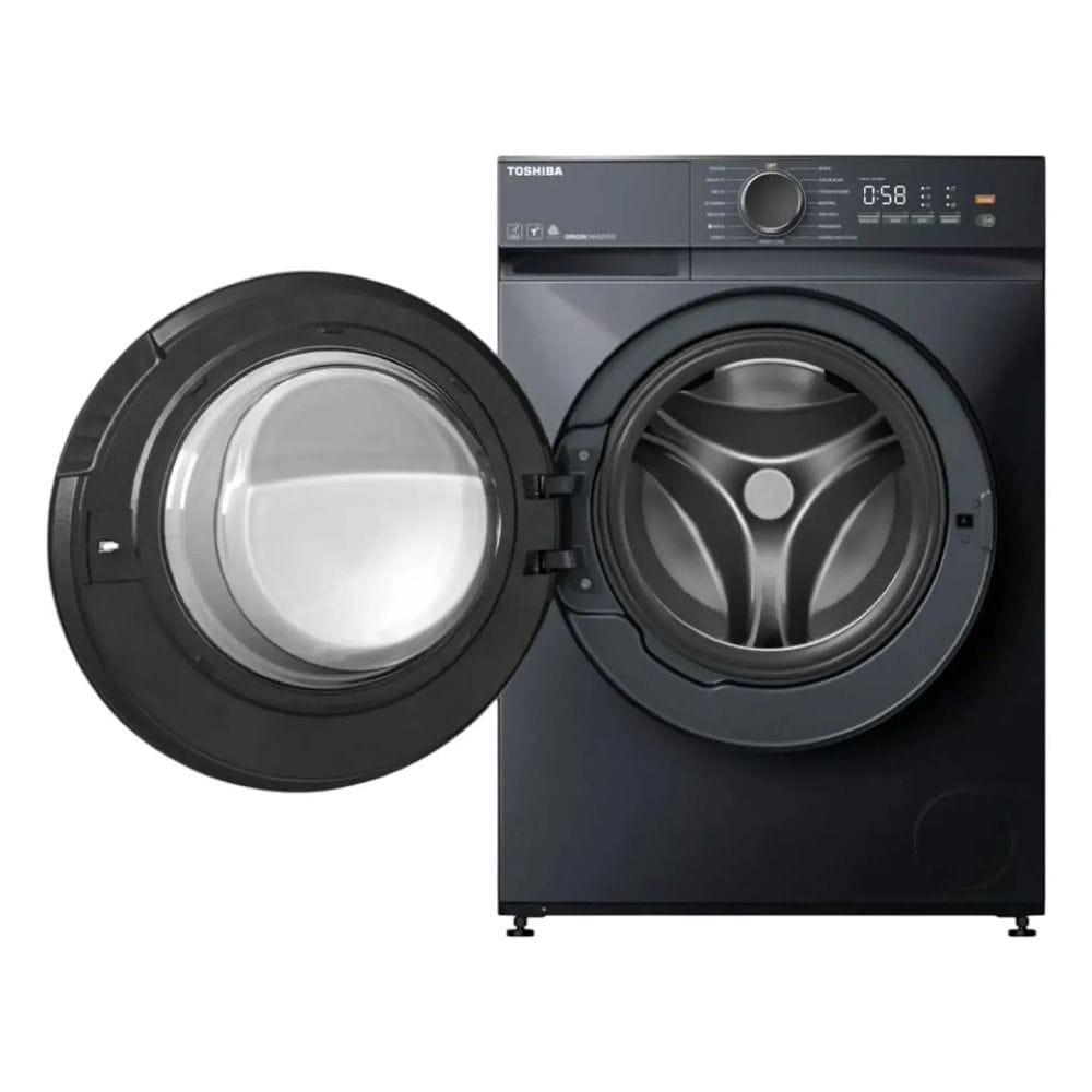 Toshiba Front Load Washer 9Kg, High Spin Performance, Versatile Wash Programs, Deep Cleaning via Nano Bubbles - Gray - TW-T21BU100UWB(MG)