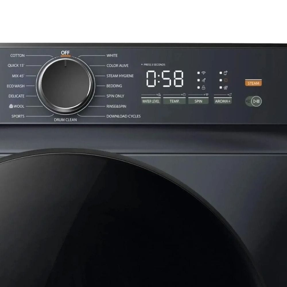 Toshiba Front Load Washer 9Kg, High Spin Performance, Versatile Wash Programs, Deep Cleaning via Nano Bubbles - Gray - TW-T21BU100UWB(MG)