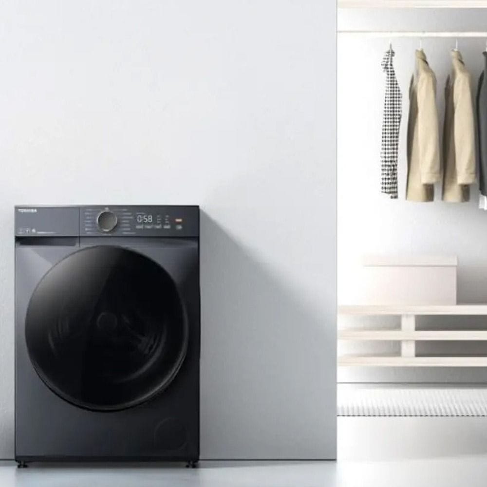 Toshiba Front Load Washer 9Kg, High Spin Performance, Versatile Wash Programs, Deep Cleaning via Nano Bubbles - Gray - TW-T21BU100UWB(MG)