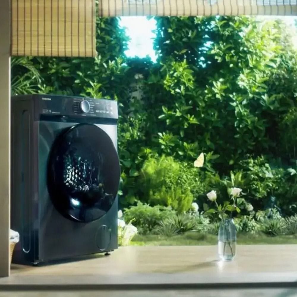 Toshiba Front Load Washer 9Kg, High Spin Performance, Versatile Wash Programs, Deep Cleaning via Nano Bubbles - Gray - TW-T21BU100UWB(MG)