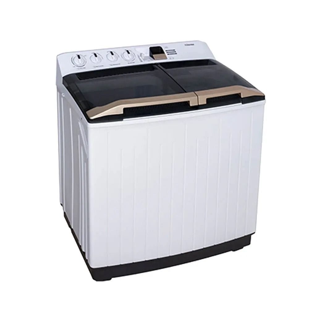 Toshiba Twin Tub Washing Machine 16Kg, Strong Washing And Powerful Spin Drying Performance, Double Water Inlets - White - VH-J170W