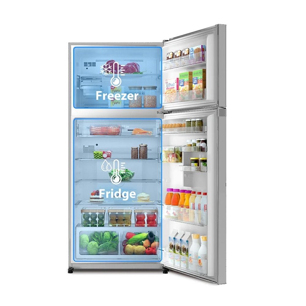 Toshiba Double Door Refrigerator 558L, Dual Frequency Compatibility, Origin Inverter Technology, Ultra Fresh Chiller Compartment - Gray - GR-RT735WE-PMF(49)
