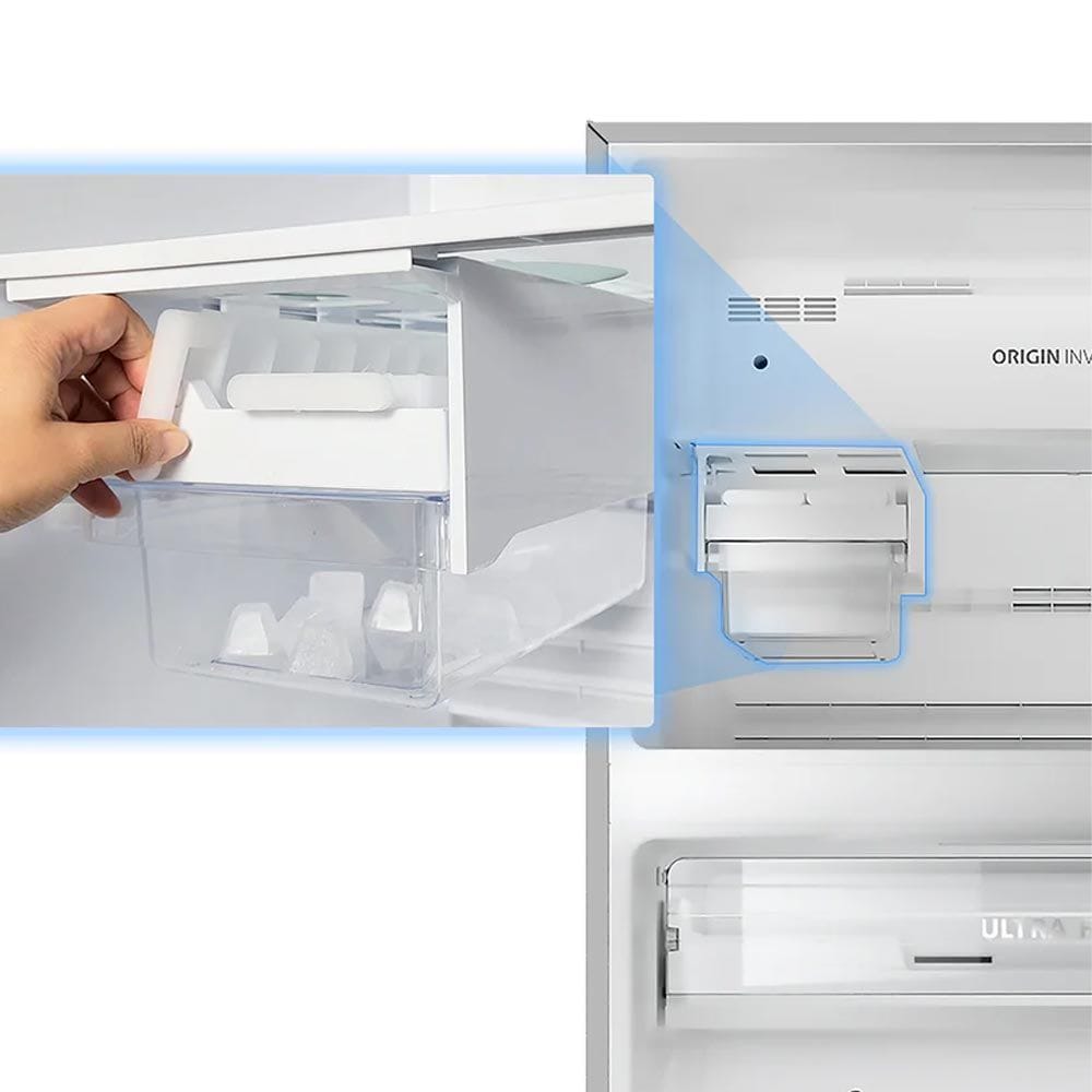 Toshiba Double Door Refrigerator 611L, Dual Frequency Compatibility, Origin Inverter Technology, Ultra Fresh Chiller Compartment - Gray - GR-RT835WE-PMF(49)